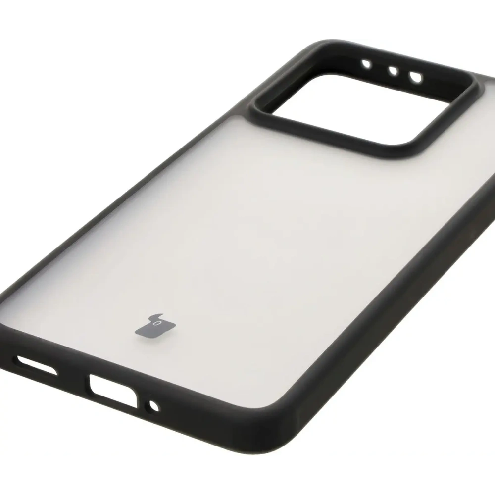 Etui Bizon Case Angelo do Xiaomi 14T przydymione z czarną ramką