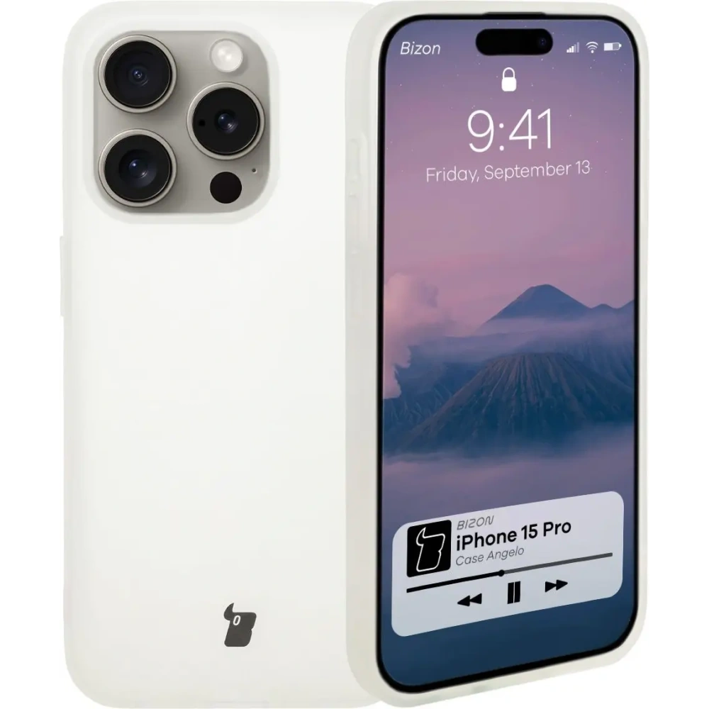 Etui Bizon Case Angelo do Apple iPhone 15 Pro półprzezroczyste