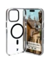 Etui z pierścieniem magnetickým Bizon Case Marco do Apple iPhone 14 Pro Max průhledné s černým rámečkem