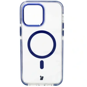 Kup Etui s magnetickým kroužkem Bizon Case Marco pro Apple iPhone 14 Pro Max průhledné s modrým rámečkem - BIZ7074 - {ean13} - Sklep Home Screen