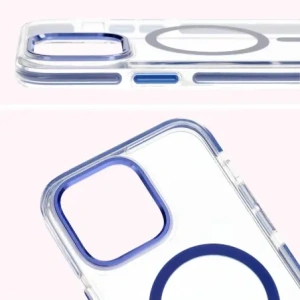 Kup Etui s magnetickým kroužkem Bizon Case Marco pro Apple iPhone 14 Pro Max průhledné s modrým rámečkem - BIZ7074 - {ean13} - Sklep Home Screen