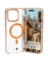 Bizon Case Marco Apple iPhone 15 Pro Max clear with orange frame