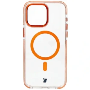 Kup Bizon Case Marco Apple iPhone 15 Pro Max clear cu ramă portocalie - BIZ7076 - {ean13} - Sklep Home Screen