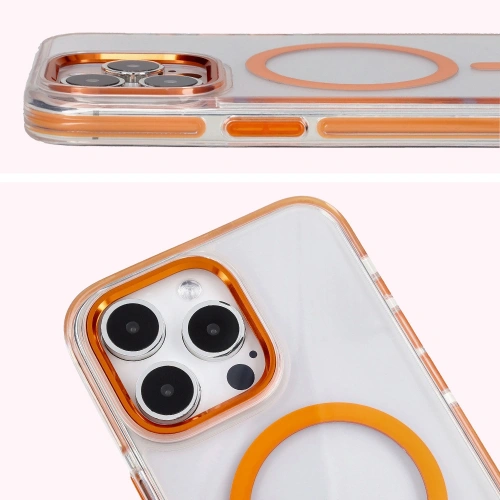 Buy Bizon Case Marco Apple iPhone 15 Pro Max clear with orange frame - BIZ7076 - {ean13} - Home Screen Store Europe