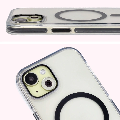 Kup Etui z pierścieniem magnetycznym Bizon Case Marco do Apple iPhone 15 przezroczyste z czarną ramką - BIZ7078 - {ean13} - Sklep Home Screen