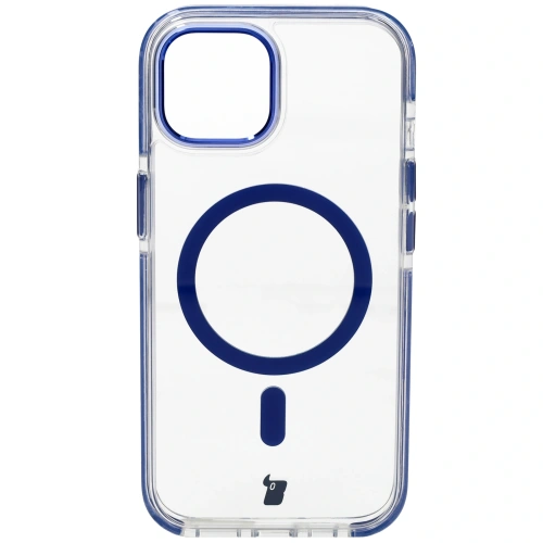 Kup Etui s magnetickým kroužkem Bizon Case Marco pro Apple iPhone 15 průhledné s modrým rámem - BIZ7079 - {ean13} - Sklep Home Screen