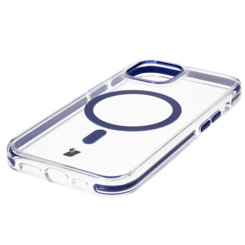 Kup Etui s magnetickým kroužkem Bizon Case Marco pro Apple iPhone 15 průhledné s modrým rámem - BIZ7079 - {ean13} - Sklep Home Screen