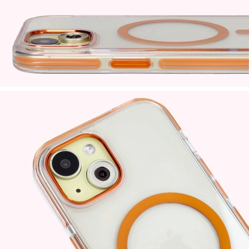 Buy Bizon Case Marco Apple iPhone 15 clear with orange frame - BIZ7080 - {ean13} - Home Screen Store Europe