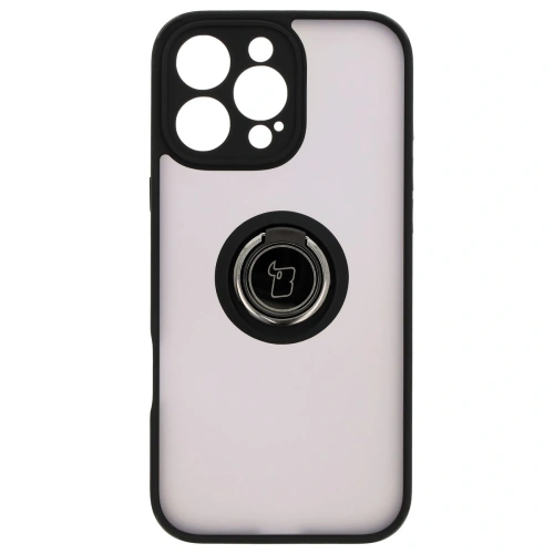 Buy Bizon Case Hybrid Ring Apple iPhone 16 Pro Max smoky with a black frame - BIZ7082 - {ean13} - Home Screen Store Europe
