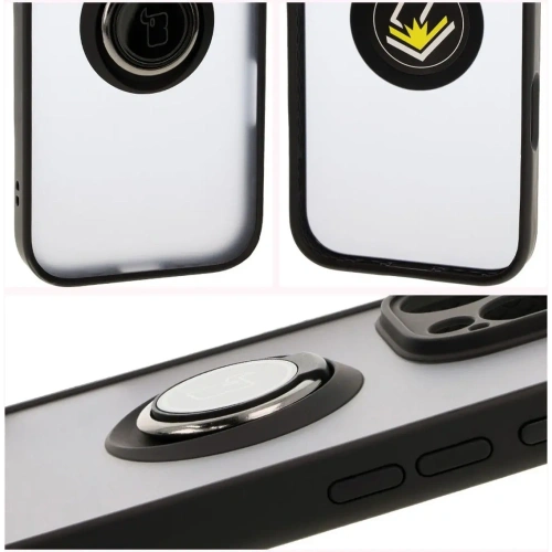 Buy Bizon Case Hybrid Ring Apple iPhone 16 Pro Max smoky with a black frame - BIZ7082 - {ean13} - Home Screen Store Europe