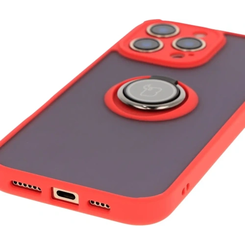 Kup Bizon Case Hybrid Ring Apple iPhone 16 Pro Max rauchig mit einem roten Rahmen - BIZ7083 - {ean13} - Sklep Home Screen