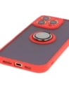 Kup Etui z uchwytem na palec Bizon Case Hybrid Ring do Apple iPhone 16 Pro Max przydymione z czerwoną ramką - BIZ7083 - {ean13} - Sklep Home Screen