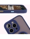 Kup Etui z uchwytem na palec Bizon Case Hybrid Ring do Apple iPhone 16 Pro Max przydymione z granatową ramką - BIZ7084 - {ean13} - Sklep Home Screen