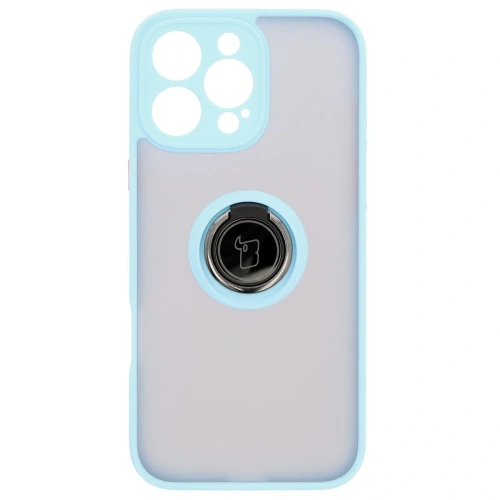 Kup Etui z uchwytem na palec Bizon Case Hybrid Ring do Apple iPhone 16 Pro Max kouřové s jasně modrým rámečkem - BIZ7085 - {ean13} - Sklep Home Screen