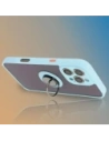 Kup Etui z uchwytem na palec Bizon Case Hybrid Ring do Apple iPhone 16 Pro Max kouřové s jasně modrým rámečkem - BIZ7085 - {ean13} - Sklep Home Screen