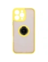 Buy Bizon Case Hybrid Ring Apple iPhone 16 Pro Max smoky with a yellow frame - BIZ7086 - {ean13} - Home Screen Store Europe