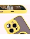 Kup Bizon Case Hybrid Ring Apple iPhone 16 Pro Max fumuriu cu un cadru galben - BIZ7086 - {ean13} - Sklep Home Screen