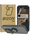 Buy Bizon Case Hybrid Ring Apple iPhone 16 Pro smoky with a dark green frame - BIZ7087 - {ean13} - Home Screen Store Europe