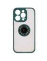 Buy Bizon Case Hybrid Ring Apple iPhone 16 Pro smoky with a dark green frame - BIZ7087 - {ean13} - Home Screen Store Europe