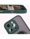 Buy Bizon Case Hybrid Ring Apple iPhone 16 Pro smoky with a dark green frame - BIZ7087 - {ean13} - Home Screen Store Europe