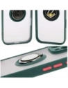 Buy Bizon Case Hybrid Ring Apple iPhone 16 Pro smoky with a dark green frame - BIZ7087 - {ean13} - Home Screen Store Europe