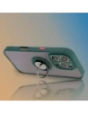 Buy Bizon Case Hybrid Ring Apple iPhone 16 Pro smoky with a dark green frame - BIZ7087 - {ean13} - Home Screen Store Europe