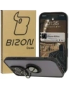 Bizon Case Hybrid Ring Apple iPhone 16 Pro rauchig mit einem schwarzen Rahmen