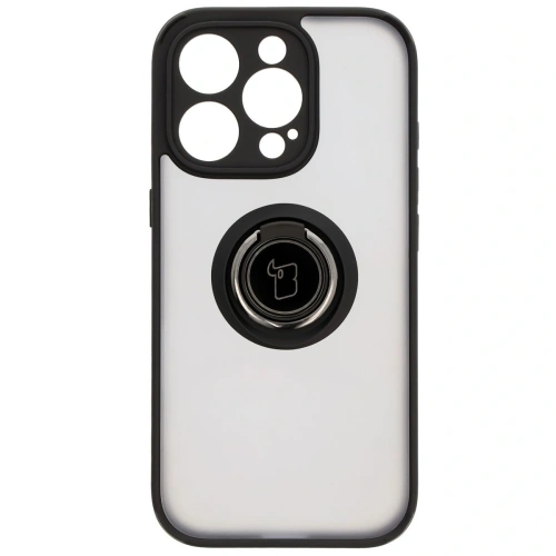 Buy Bizon Case Hybrid Ring Apple iPhone 16 Pro smoky with a black frame - BIZ7088 - {ean13} - Home Screen Store Europe