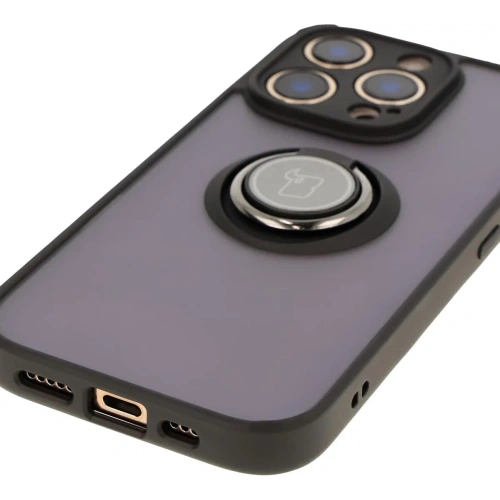 Buy Bizon Case Hybrid Ring Apple iPhone 16 Pro smoky with a black frame - BIZ7088 - {ean13} - Home Screen Store Europe