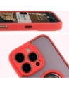Kup Etui z uchwytem na palec Bizon Case Hybrid Ring do Apple iPhone 16 Pro kouřové s červeným rámem - BIZ7089 - {ean13} - Sklep Home Screen