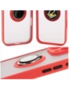 Kup Etui z uchwytem na palec Bizon Case Hybrid Ring do Apple iPhone 16 Pro kouřové s červeným rámem - BIZ7089 - {ean13} - Sklep Home Screen