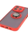 Kup Etui z uchwytem na palec Bizon Case Hybrid Ring do Apple iPhone 16 Pro kouřové s červeným rámem - BIZ7089 - {ean13} - Sklep Home Screen