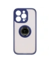 Buy Bizon Case Hybrid Ring Apple iPhone 16 Pro smoky with a navy blue frame - BIZ7090 - {ean13} - Home Screen Store Europe