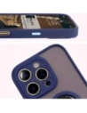 Buy Bizon Case Hybrid Ring Apple iPhone 16 Pro smoky with a navy blue frame - BIZ7090 - {ean13} - Home Screen Store Europe