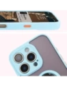 Kup Etui s úchopem na prst Bizon Case Hybrid Ring pro Apple iPhone 16 Pro kouřové s jasně modrým rámečkem - BIZ7091 - {ean13} - Sklep Home Screen