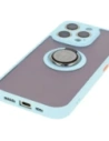 Kup Etui s úchopem na prst Bizon Case Hybrid Ring pro Apple iPhone 16 Pro kouřové s jasně modrým rámečkem - BIZ7091 - {ean13} - Sklep Home Screen