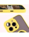 Buy Bizon Case Hybrid Ring Apple iPhone 16 Pro smoky with a yellow frame - BIZ7092 - {ean13} - Home Screen Store Europe