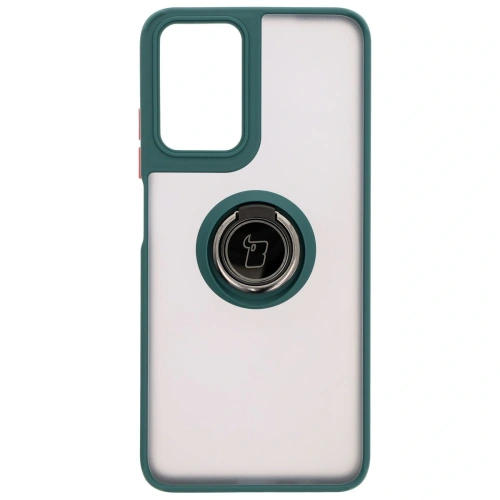 Kup Etui z uchwytem na palec Bizon Case Hybrid Ring do Motorola Moto G35 5G zakouřené s tmavě zeleným rámečkem - BIZ7093 - {ean13} - Sklep Home Screen