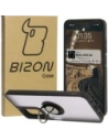 Bizon Case Hybrid Ring Motorola Moto G35 5G fumuriu cu un cadru negru