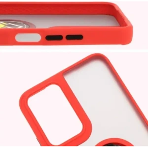 Kup Etui z uchwytem na palec Bizon Case Hybrid Ring do Motorola Moto G35 5G przydymione z czerwoną ramką - BIZ7095 - {ean13} - Sklep Home Screen