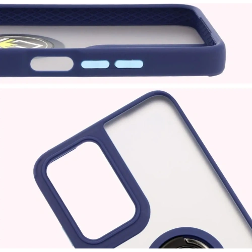 Kup Bizon Case Hybrid Ring Motorola Moto G35 5G fumuriu cu un cadru albastru închis - BIZ7096 - {ean13} - Sklep Home Screen