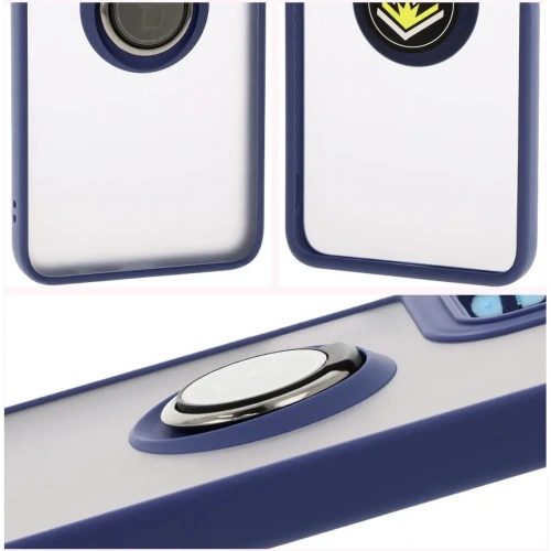 Kup Bizon Case Hybrid Ring Motorola Moto G35 5G fumuriu cu un cadru albastru închis - BIZ7096 - {ean13} - Sklep Home Screen