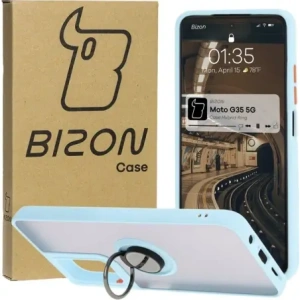 Kup Bizon Case Hybrid Ring Motorola Moto G35 5G fumuriu cu un cadru albastru deschis - BIZ7097 - {ean13} - Sklep Home Screen