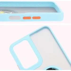 Kup Bizon Case Hybrid Ring Motorola Moto G35 5G füstös színben, világoskék kerettel - BIZ7097 - {ean13} - Sklep Home Screen