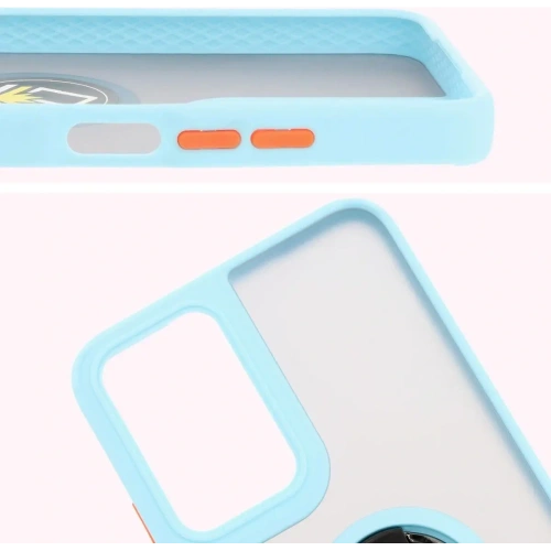 Kup Etui z uchwytem na palec Bizon Case Hybrid Ring do Motorola Moto G35 5G kouřové s jasně modrým rámem - BIZ7097 - {ean13} - Sklep Home Screen