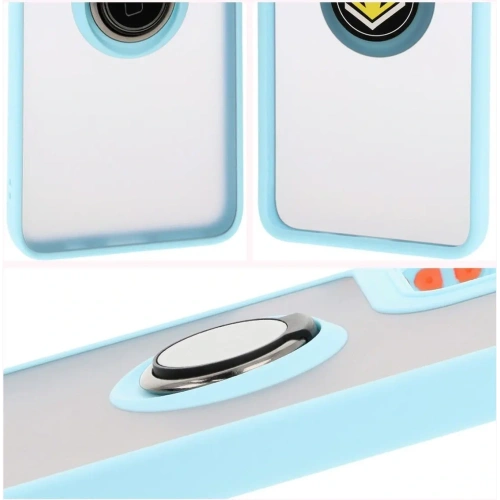 Kup Bizon Case Hybrid Ring Motorola Moto G35 5G fumuriu cu un cadru albastru deschis - BIZ7097 - {ean13} - Sklep Home Screen