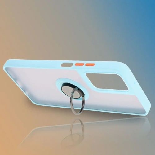Kup Bizon Case Hybrid Ring Motorola Moto G35 5G füstös színben, világoskék kerettel - BIZ7097 - {ean13} - Sklep Home Screen