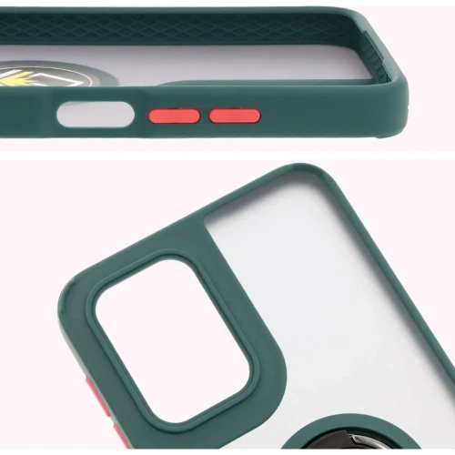 Kup Bizon Case Hybrid Ring Motorola Moto G55 5G fumuriu cu un cadru verde închis - BIZ7099 - {ean13} - Sklep Home Screen
