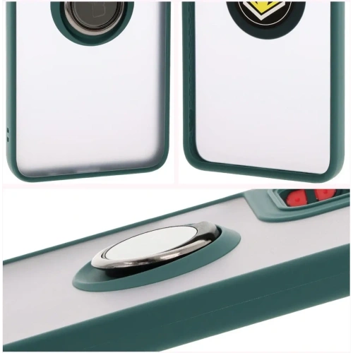 Kup Bizon Case Hybrid Ring Motorola Moto G55 5G fumuriu cu un cadru verde închis - BIZ7099 - {ean13} - Sklep Home Screen
