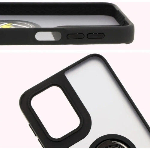 Kup Etui s úchytem na prst Bizon Case Hybrid Ring pro Motorola Moto G55 5G kouřové s černým rámem - BIZ7100 - {ean13} - Sklep Home Screen